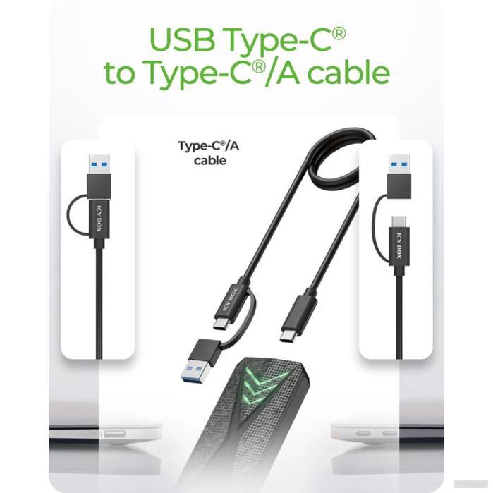 IcyBox E0019272 ohišje za M.2 NVMe SSD z vmesnikom USB-C 3.2 Gen 2 in RGB lučmi-PRIROCEN.SI