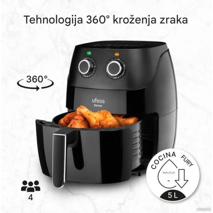 Ufesa zračni cvrtnik Shadow 5L 1500W-PRIROCEN.SI