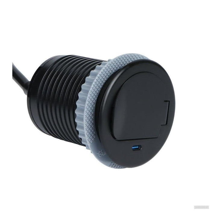 Vgradna vtičnica 1x 230V + 1x USB-C, črna-PRIROCEN.SI