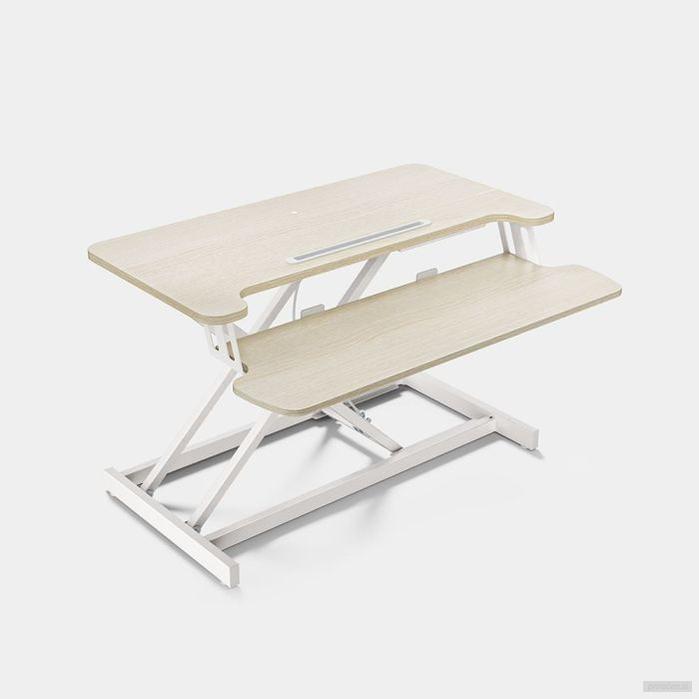 VonHaus Sit&Stand delovna platforma, svetel les-PRIROCEN.SI