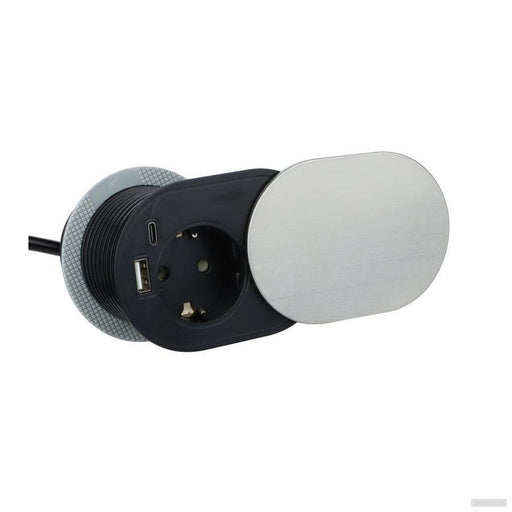 Vgradna vtičnica SLIDEBOX 1x 230V + 2x USB (A+C)-PRIROCEN.SI
