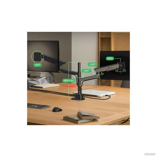 IcyBox IB-MS702-T dvojni namizni nosilec za monitorja do 57"-PRIROCEN.SI