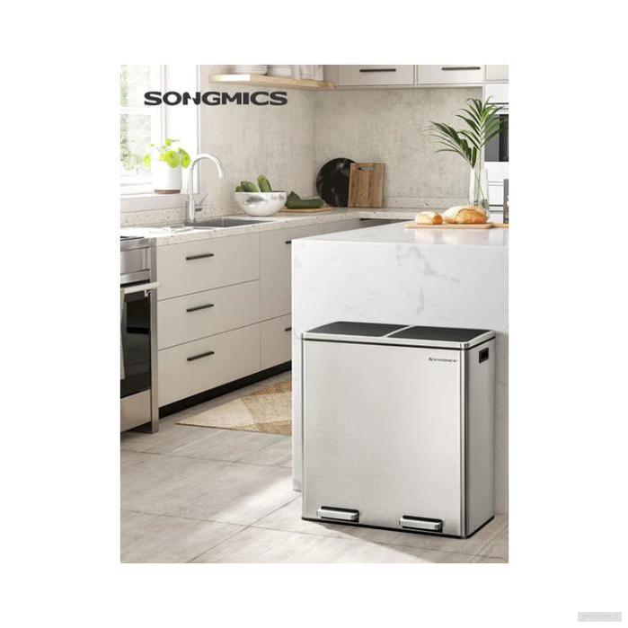 SONGMICS koš za ločevanje odpadkov 2x30L, LTB60NL-PRIROCEN.SI