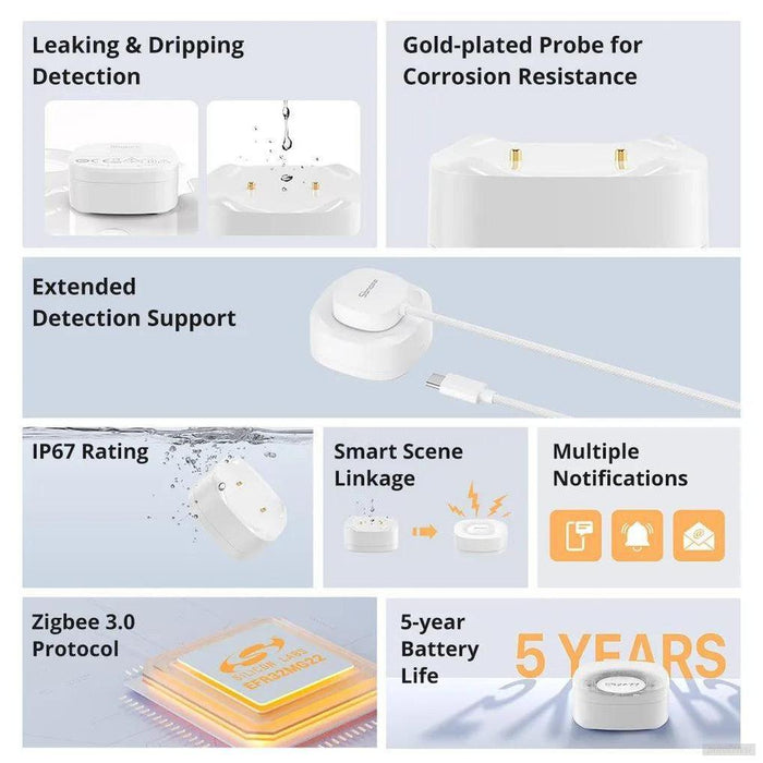 SONOFF senzor puščanja vode SNZB-05P (s priloženim kablom)-PRIROCEN.SI