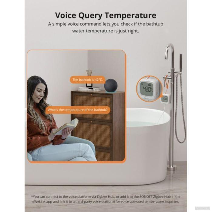 SONOFF ZigBee pametni senzor za temperaturo in vlago SNZB-02LD (različica s sondo)-PRIROCEN.SI