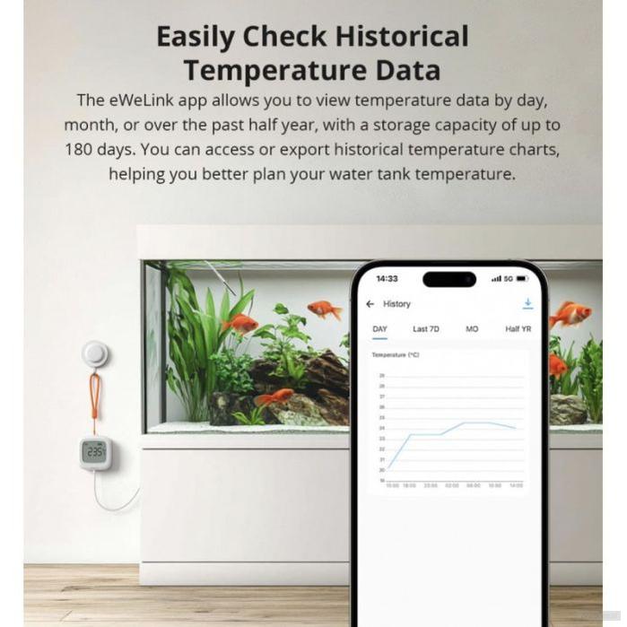 SONOFF ZigBee pametni senzor za temperaturo in vlago SNZB-02LD (različica s sondo)-PRIROCEN.SI
