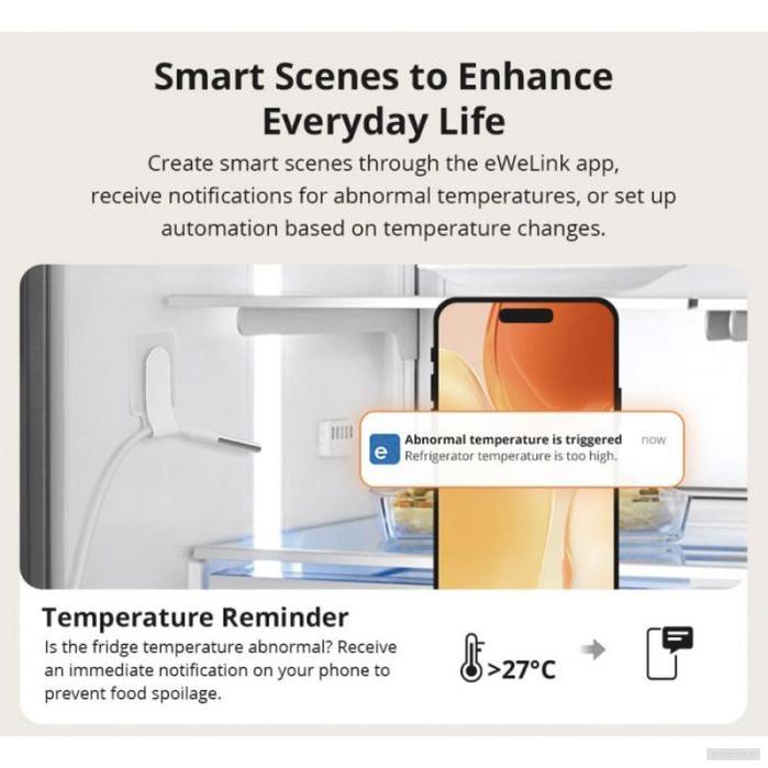 SONOFF ZigBee pametni senzor za temperaturo in vlago SNZB-02LD (različica s sondo)-PRIROCEN.SI