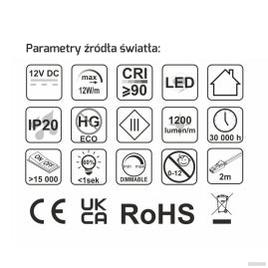 Pohištvena LED svetilka TALEA 12V 24W, 2m-PRIROCEN.SI