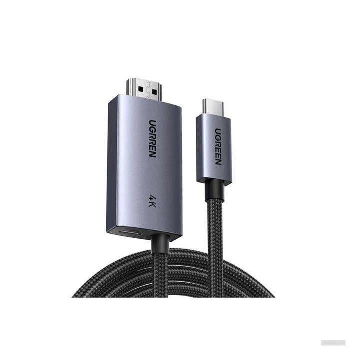 Ugreen USB-C na HDMI 4K kabel + polnjenje - 2M-0