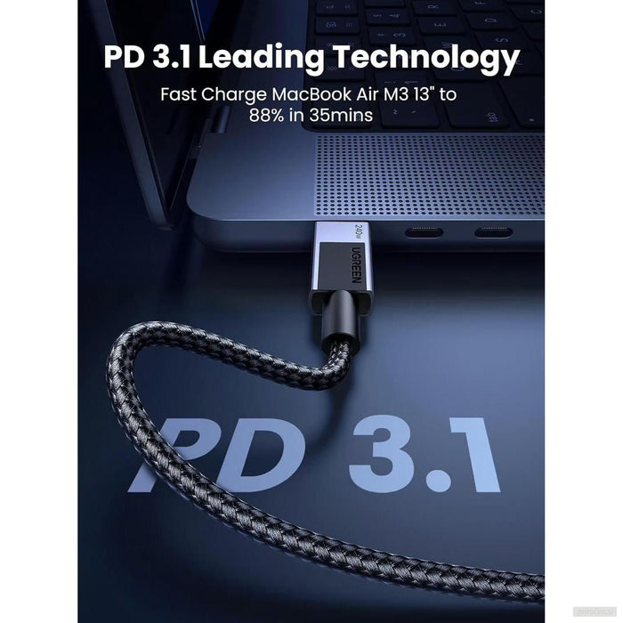 Ugreen USB-C na USB-C polnilni kabel 240W, 1M-PRIROCEN.SI