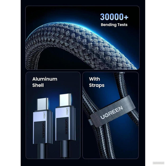Ugreen USB-C na USB-C polnilni kabel 240W, 2M-PRIROCEN.SI