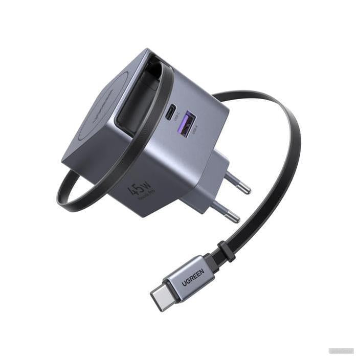 Ugreen Retractable 45W GaN USB-C polnilec-PRIROCEN.SI