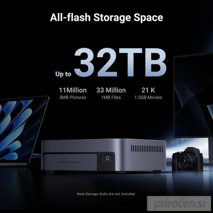 Ugreen NASync DXP480T za 4x M.2, Intel I5 1235u, 8GB DDR5, 1x10GbE mreža-PRIROCEN.SI