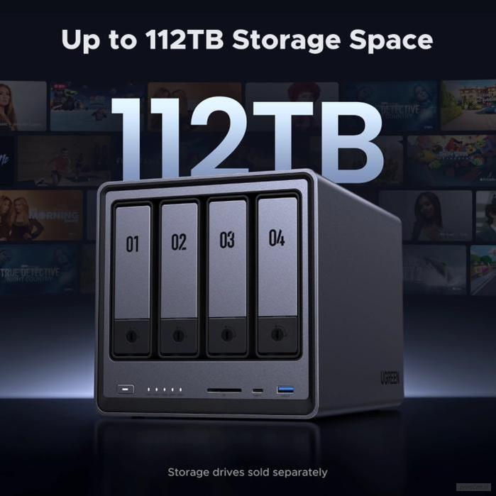 Ugreen NASync DXP4800 za 4+2 diska, Intel N100, 8GB DDR5, 2.5Gbe mreža-PRIROCEN.SI