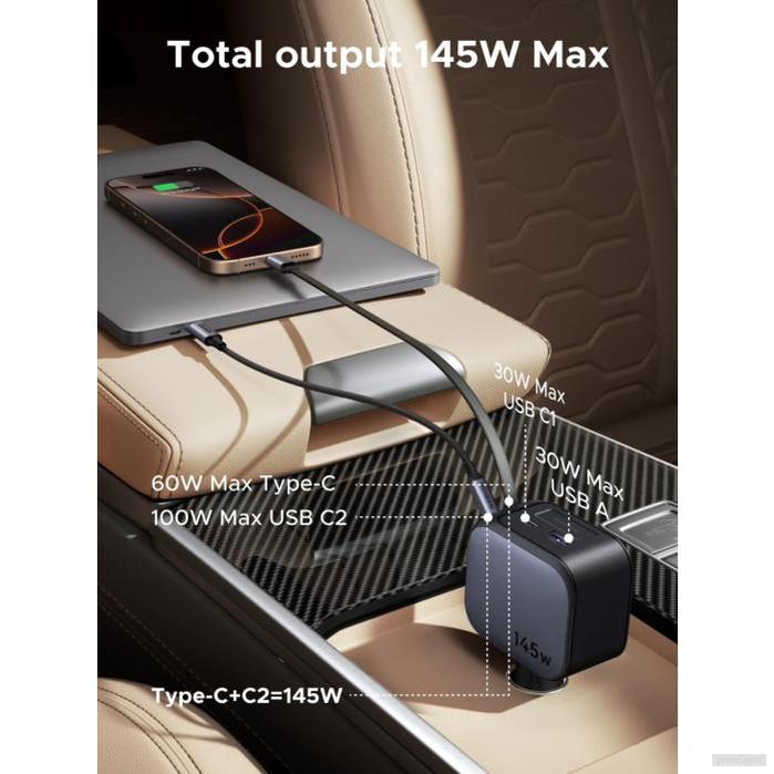 Ugreen 145W avtopolnilec z vgrajenim USB-C kablom-PRIROCEN.SI