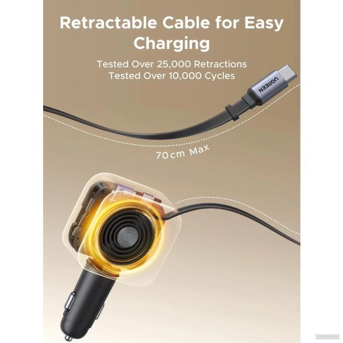 Ugreen 145W avtopolnilec z vgrajenim USB-C kablom-PRIROCEN.SI