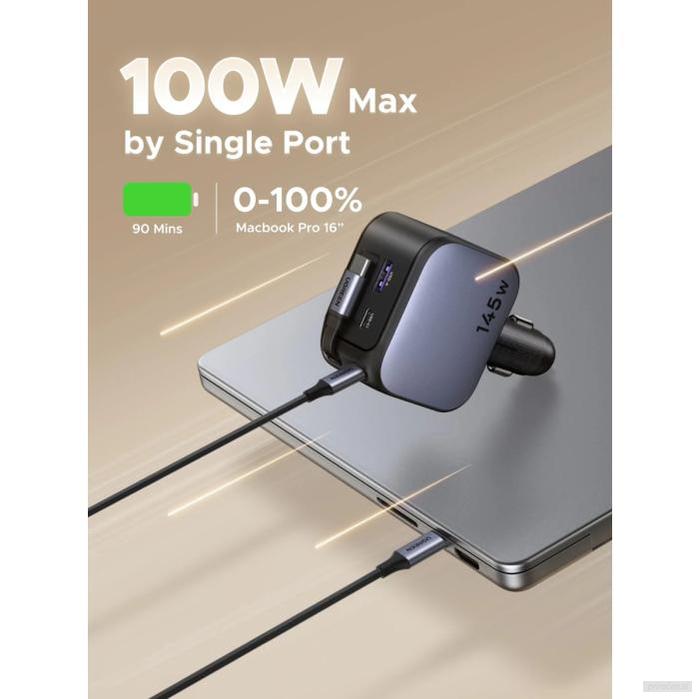 Ugreen 145W avtopolnilec z vgrajenim USB-C kablom-PRIROCEN.SI