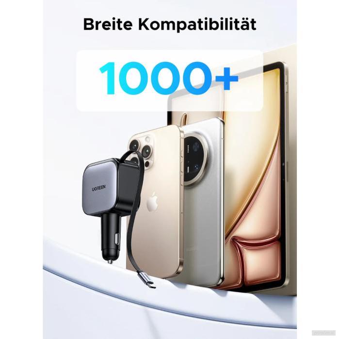Ugreen 60W avtopolnilec z vgrajenim USB-C kablom-PRIROCEN.SI