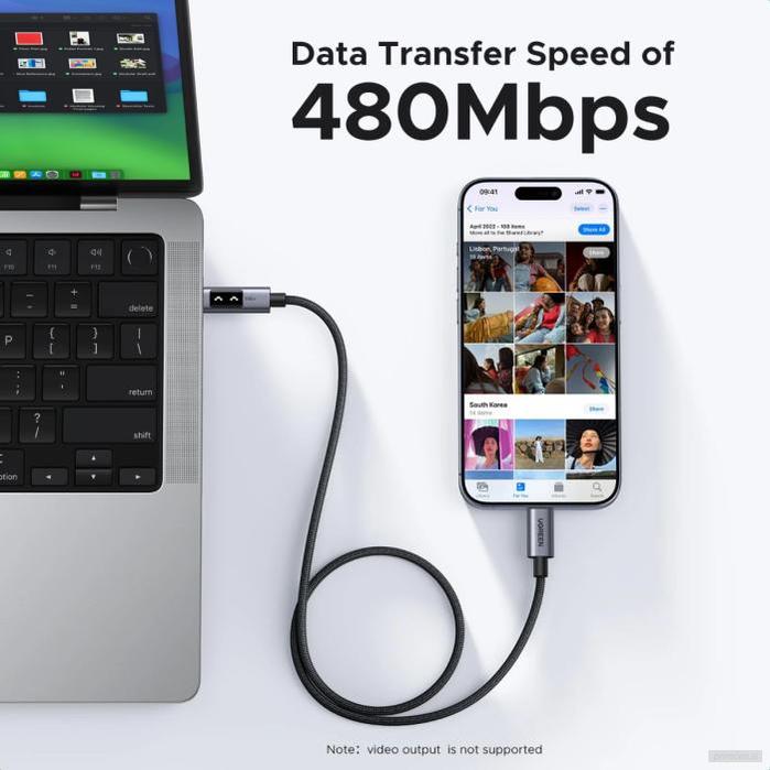 Ugreen Uno USB-C na USB-C polnilni kabel 100W, 3M-PRIROCEN.SI