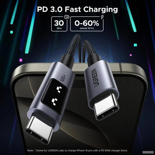 Ugreen Uno USB-C na USB-C polnilni kabel 100W, 2M-PRIROCEN.SI