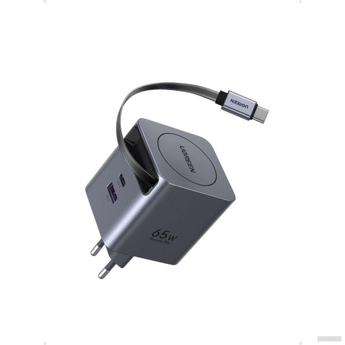 Ugreen Retractable 65W GaN USB-C polnilec-PRIROCEN.SI