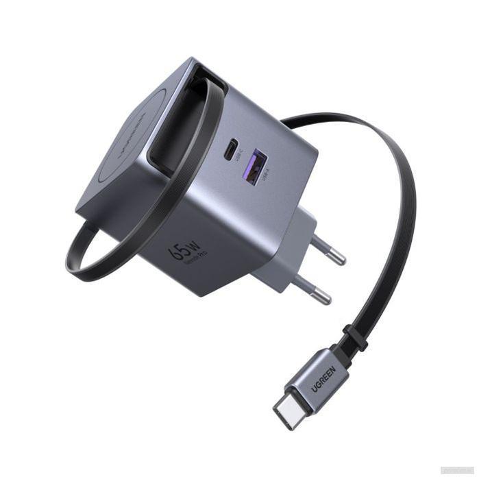 Ugreen Retractable 65W GaN USB-C polnilec-PRIROCEN.SI