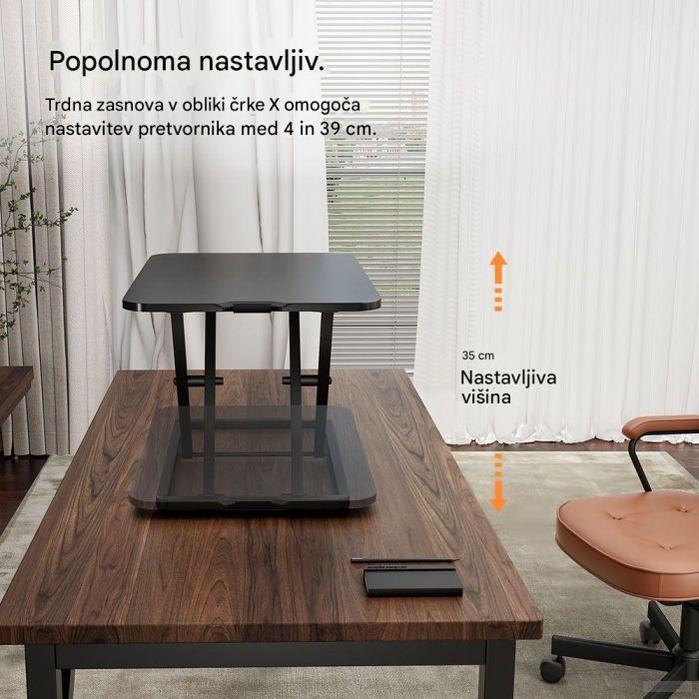VonHaus Sit&Stand ultra tanka delovna platforma 3000244.1-PRIROCEN.SI