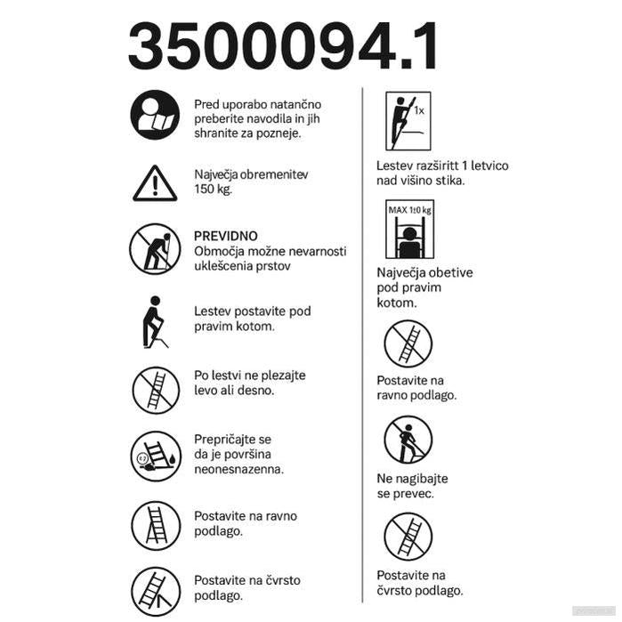 VonHaus 3 polična jeklena lestev-PRIROCEN.SI