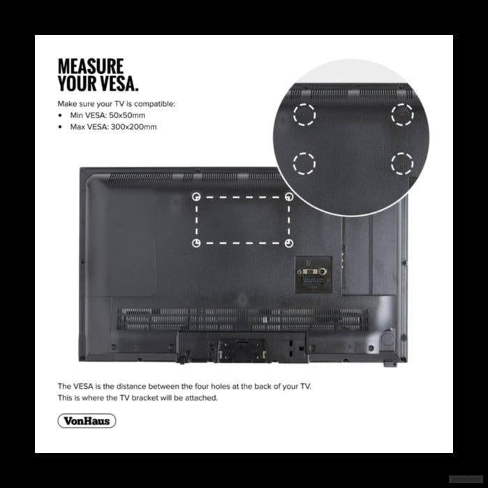 VonHaus 15-42 fiksen TV stenski nosilec do 40kg, Amazon best seller-PRIROCEN.SI