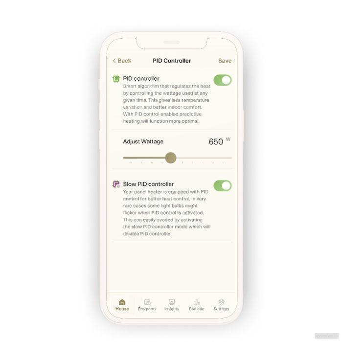 MILL panelni konvekcijski radiator 1300W bel jeklo PA1300WIFI4-PRIROCEN.SI