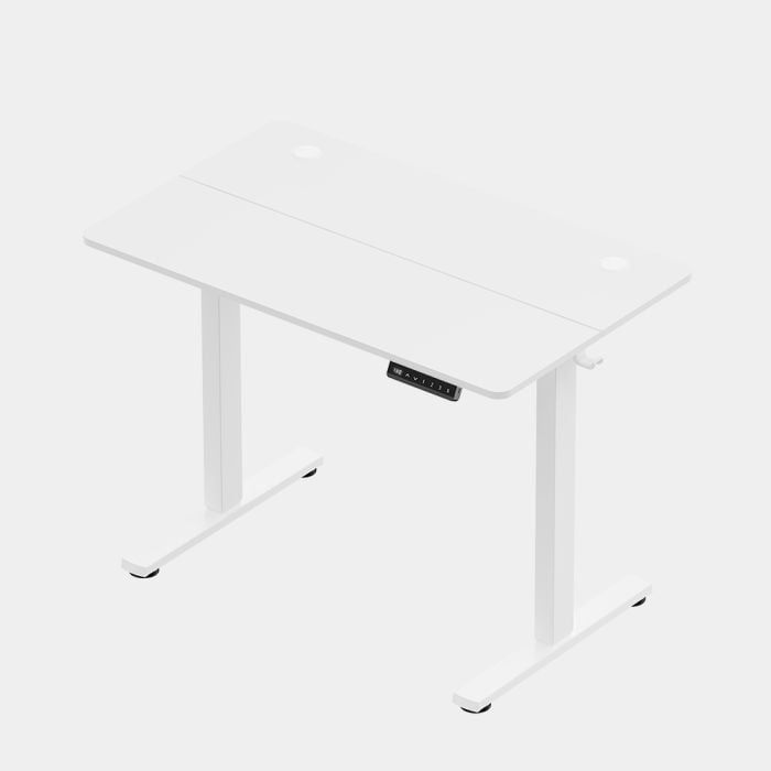 VonHaus Bela električno nastavljiva dvižna pisalna miza 100 × 60 cm z USB-C polnilnim priključkom-0