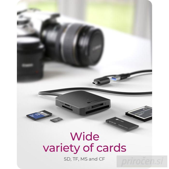 IcyBox IB-CR302-CU3 čitalec kartic USB 3.0 z USB-A in USB-C priključkom-PRIROCEN.SI