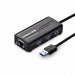 Ugreen USB 3.0 hub na 3x USB A in RJ45 - box-PRIROCEN.SI