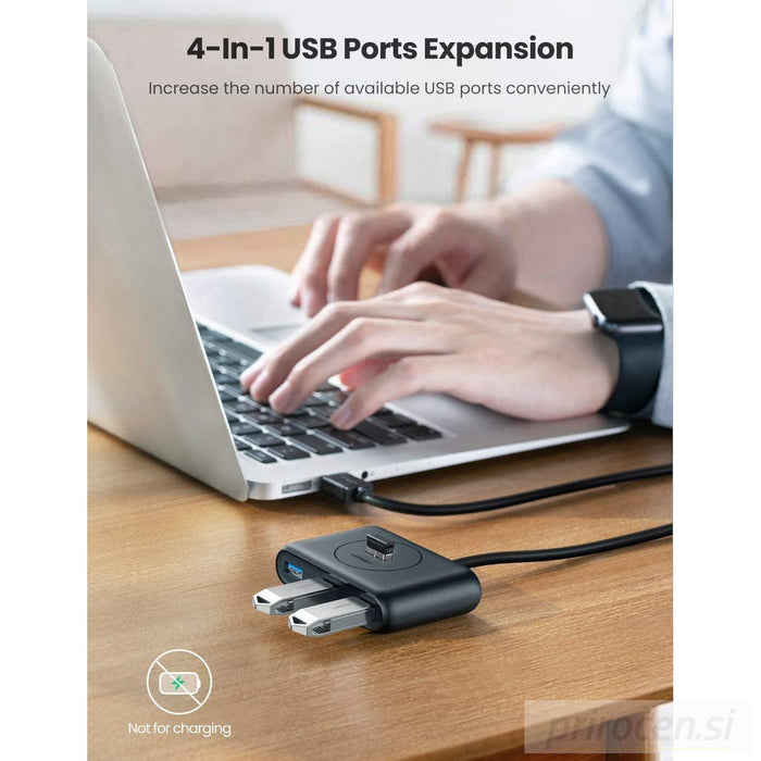 Ugreen USB 3.0 4 Ports Hub črn 1m-PRIROCEN.SI