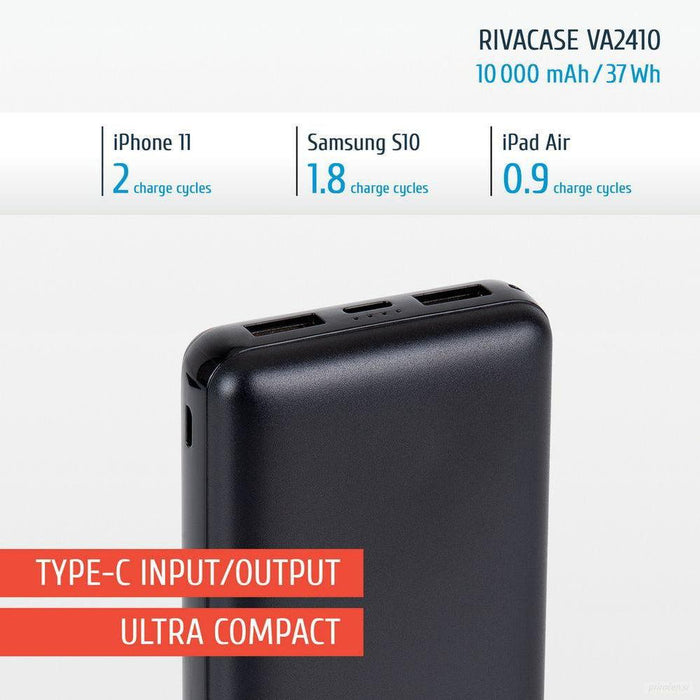 Rivacase VA2410 10000mAh prenosna baterija Črna-PRIROCEN.SI