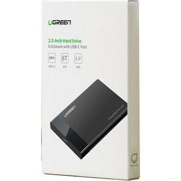 Ugreen 2.5 HDD ohišje USB-C vhod črno - box-PRIROCEN.SI