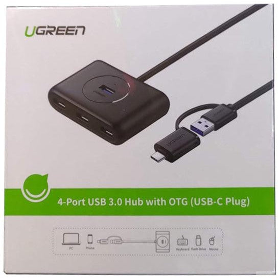 Ugreen USB 3.0 Hub z USB-C 3.1 OTG adapterjem 1M - box-PRIROCEN.SI