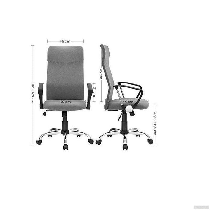 SONGMICS pisarniški stol siv OBN034G01-PRIROCEN.SI