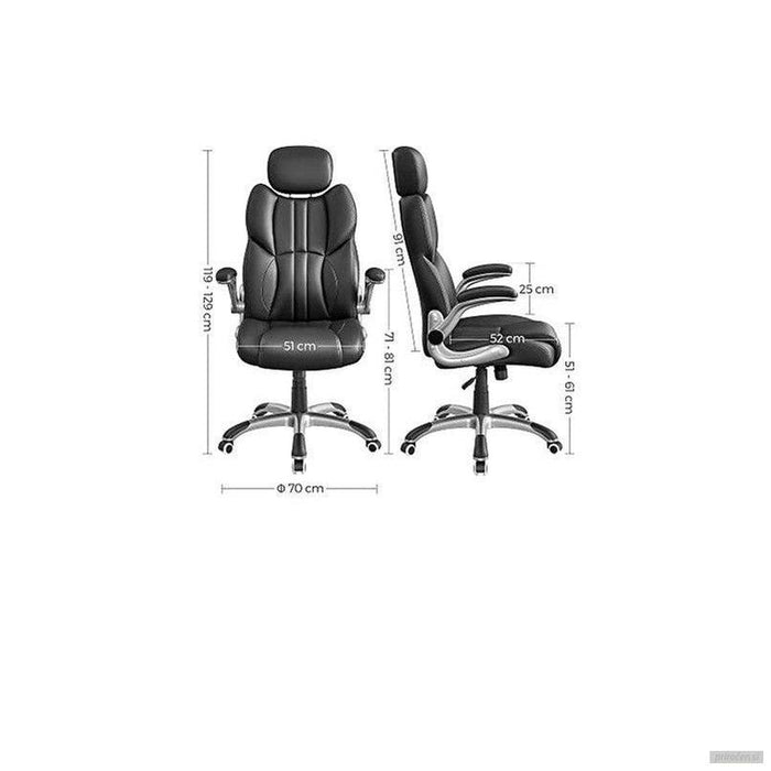 SONGMICS pisarniški stol črn OBG65BKV1-PRIROCEN.SI