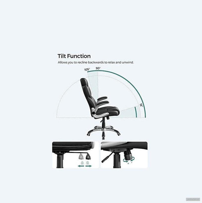 SONGMICS pisarniški stol črn OBG65BKV1-PRIROCEN.SI