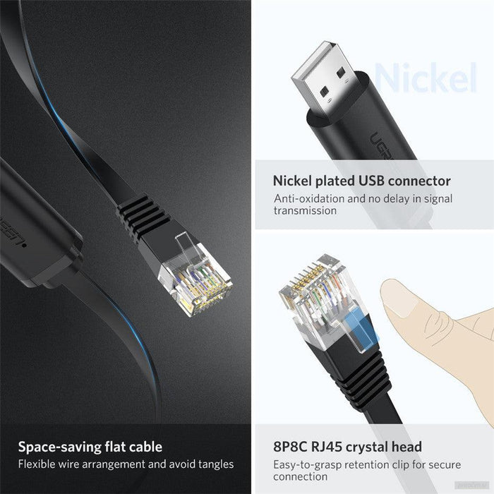 UGREEN USB-A na RJ45 konzolni kabel 1.5m - box-PRIROCEN.SI