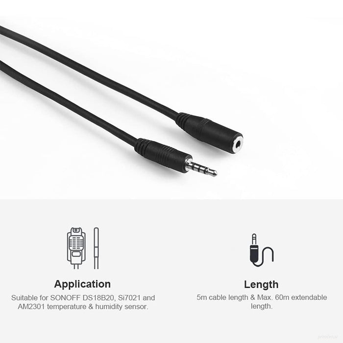SONOFF AL560 podaljšek kabla za senzor temperature in vlažnosti-PRIROCEN.SI