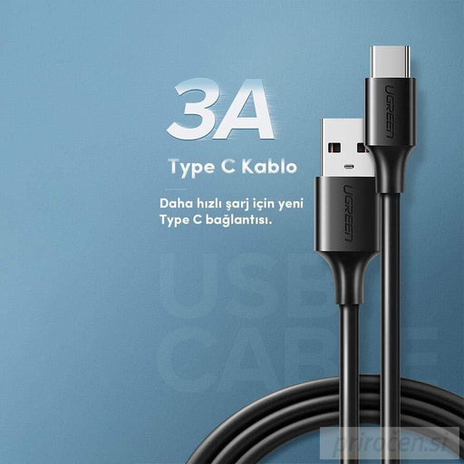 UGREEN USB-A 2.0 na USB-C kabel 3m (črn)-PRIROCEN.SI