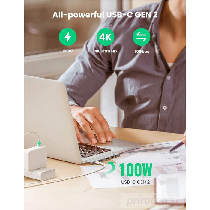 UGREEN USB-C Hub za MacBook (HDMI, USB-C, 2x USB 3.0)-PRIROCEN.SI