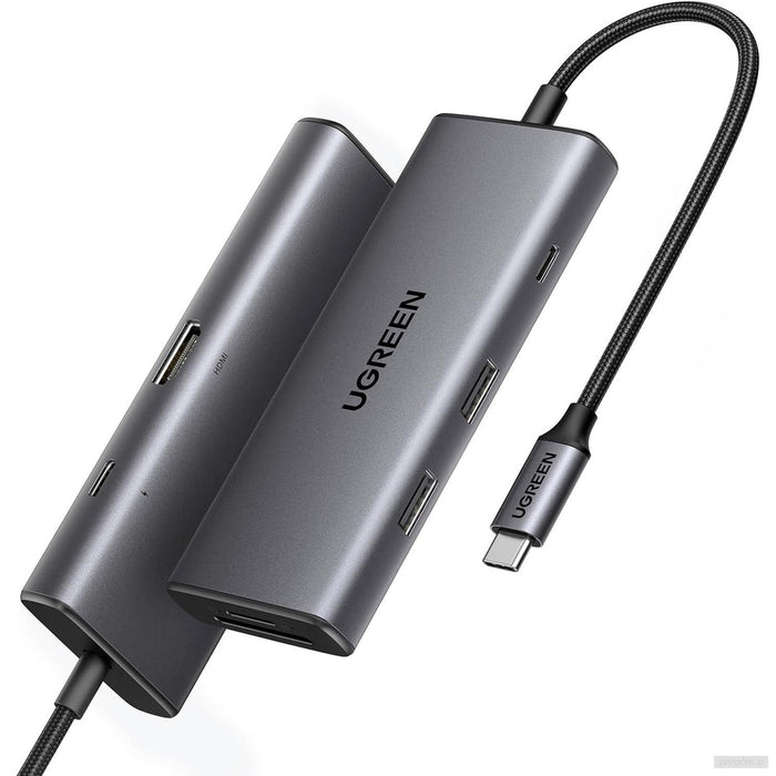 Ugreen 7v1 USB-C Hub (10Gbps USB 3.2, 4K@30Hz HDMI)-PRIROCEN.SI