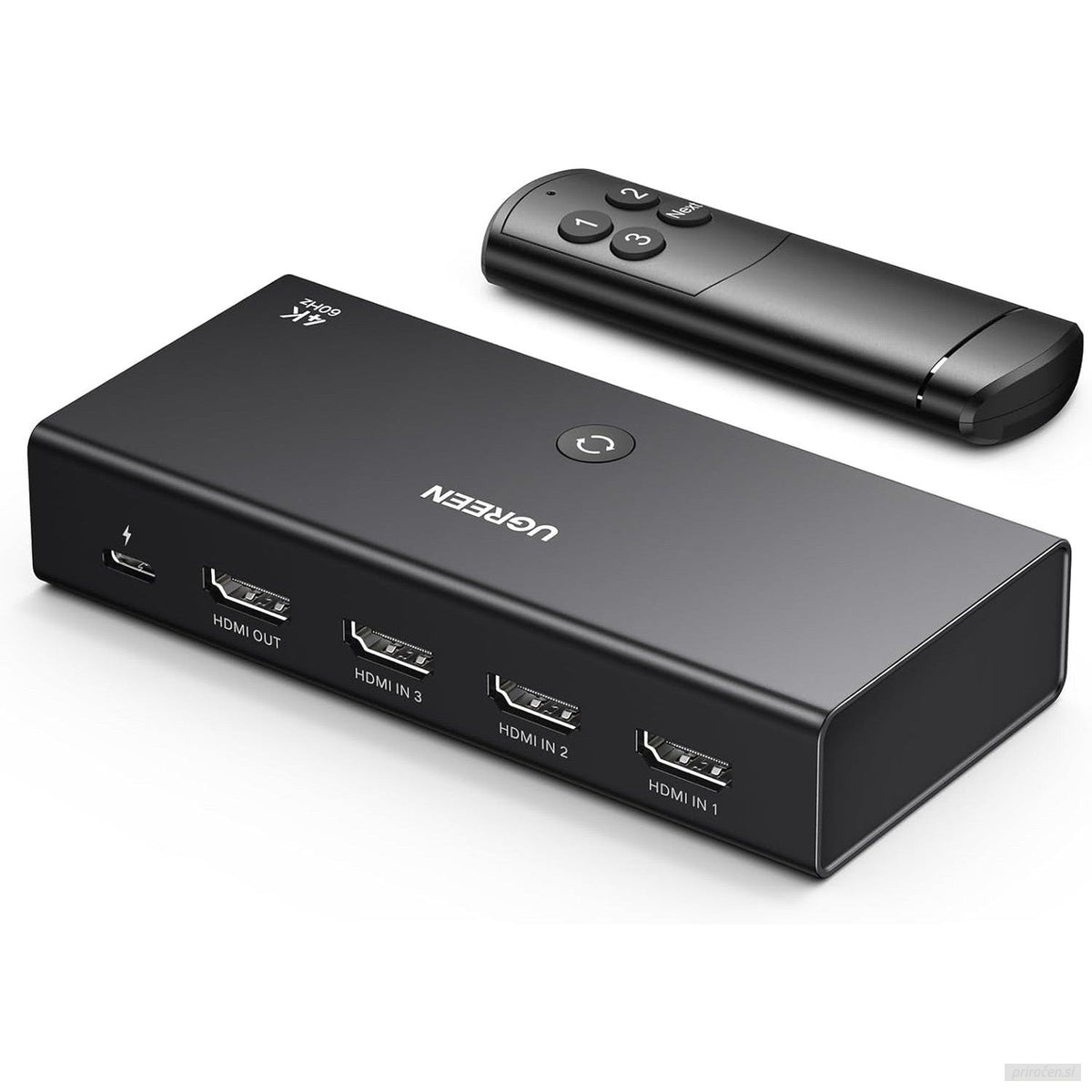 Ugreen HDMI stikalo 4K@60Hz, razdelilnik 3 v 1 s 3D HDR Dolby Atmos po