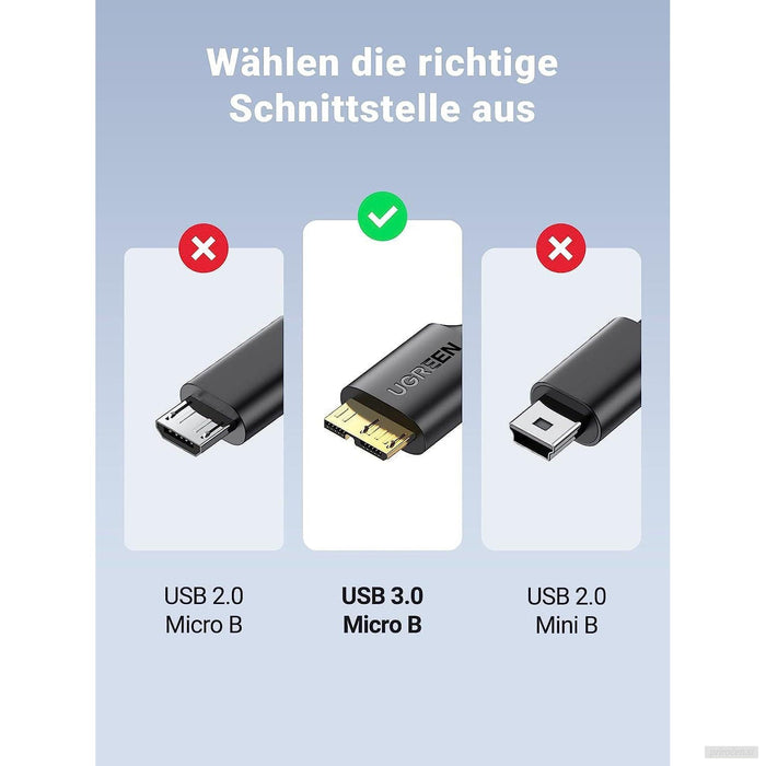 Ugreen USB 3.0 kabel USB A na Micro B, 0,5 m-PRIROCEN.SI