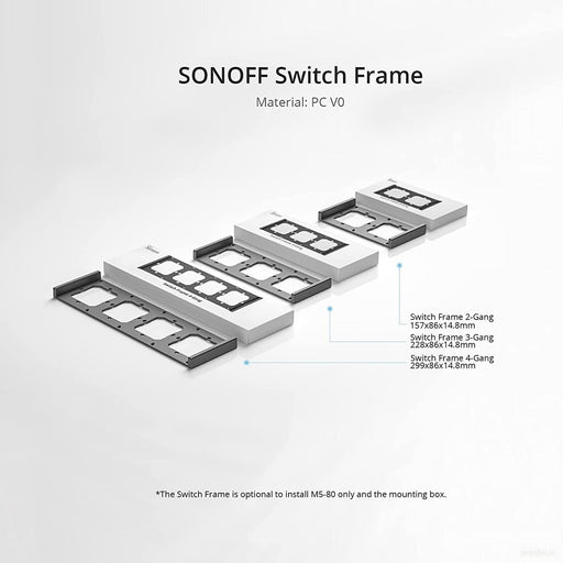 SONOFF okvir za stikala tipa M5-80, 4 stikala-PRIROCEN.SI