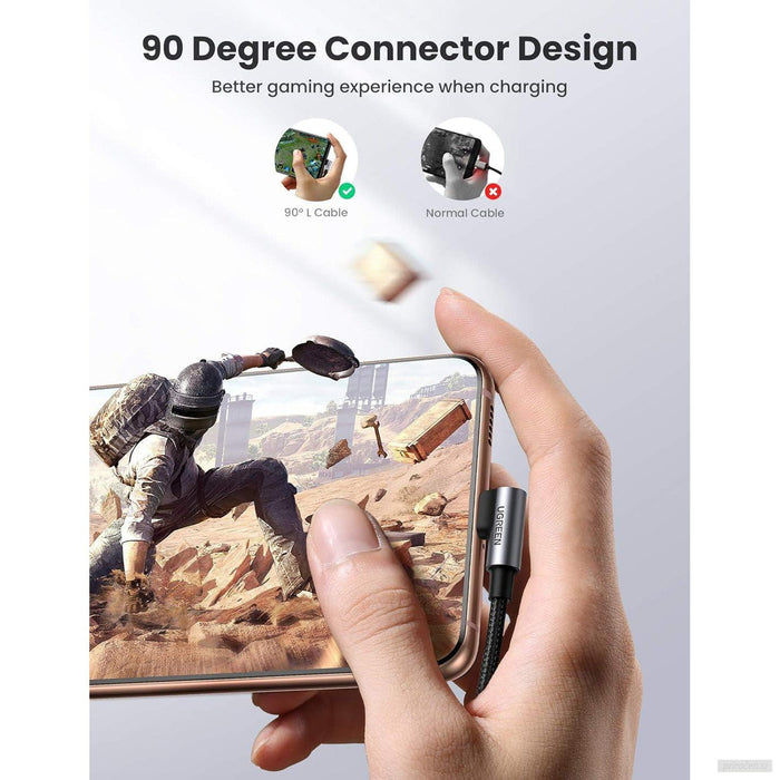 Ugreen USB-C na kotni USB-C kabel 60W 3M-PRIROCEN.SI