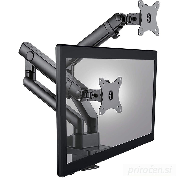 IcyBox dvojni nosilec za monitor do diagonale 32'' z montažo na rob mize-PRIROCEN.SI